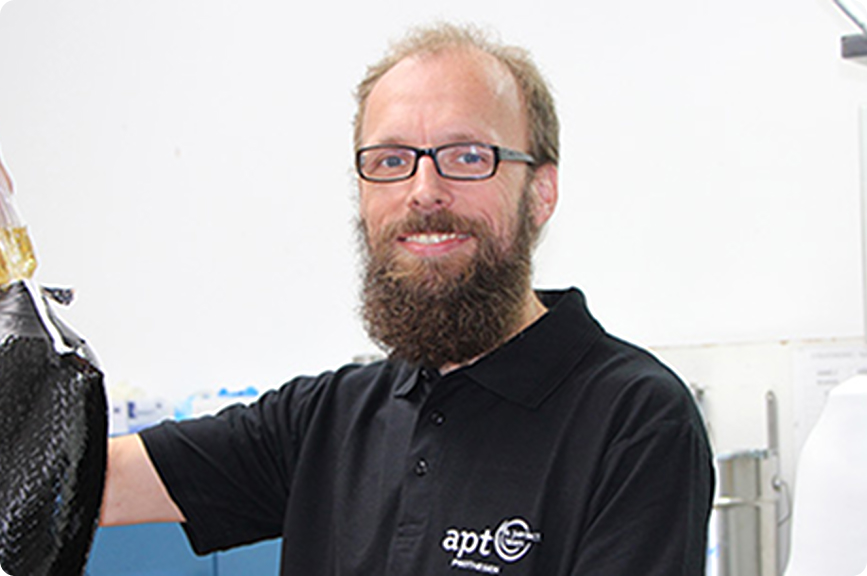 Mathias Stegemann, Betriebsleiter von APT Prothesen Niederlassung Würzburg