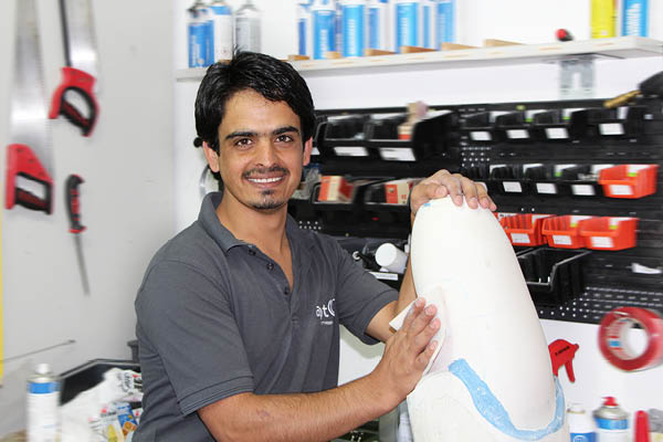 Anwar Sha Waziri, Mitarbeiter Servicefertigung APT Prothesen