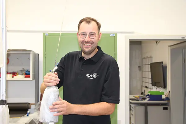 Portrait von Marcel Banze-Meyer. Orthopädietechnik-Mechaniker bei APT Prothesen in Bochum