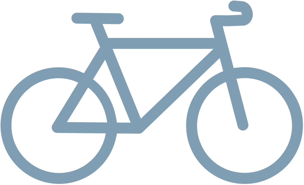 Icon von einem Fahrrad als Symbol für Sportprothesen von APT Prothesen.